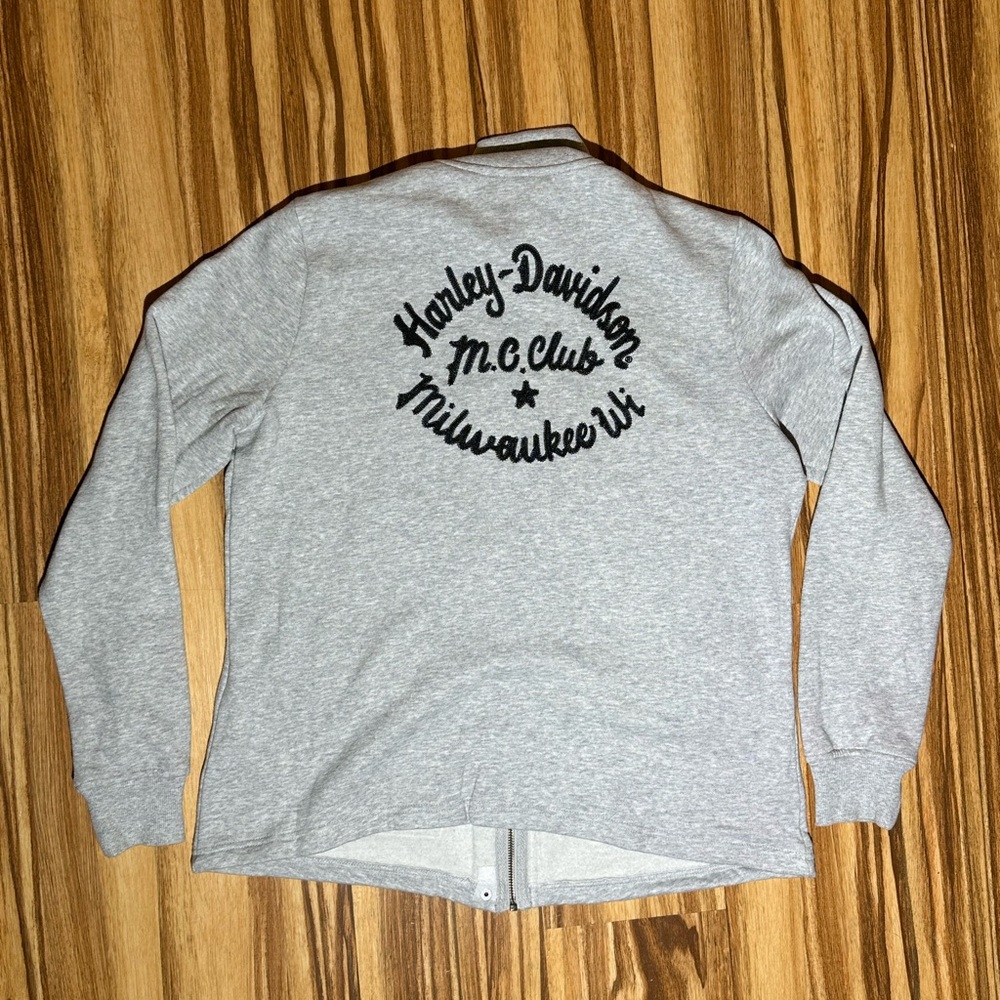 Harley-Davidson Milwaukee M.C Club Light Gray Zip-Up Jacket